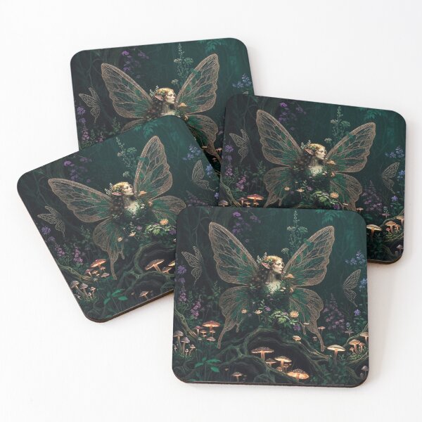 Item preview, Dark Forest Fairy | Whimsigoth Mushroom Art designed and sold by Briarmoire.