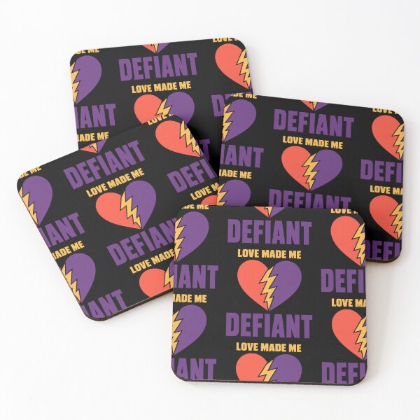 Item preview, Love Made Me Defiant Bold Rebellious Heart Quote designed and sold by TeeTimeTreasure.