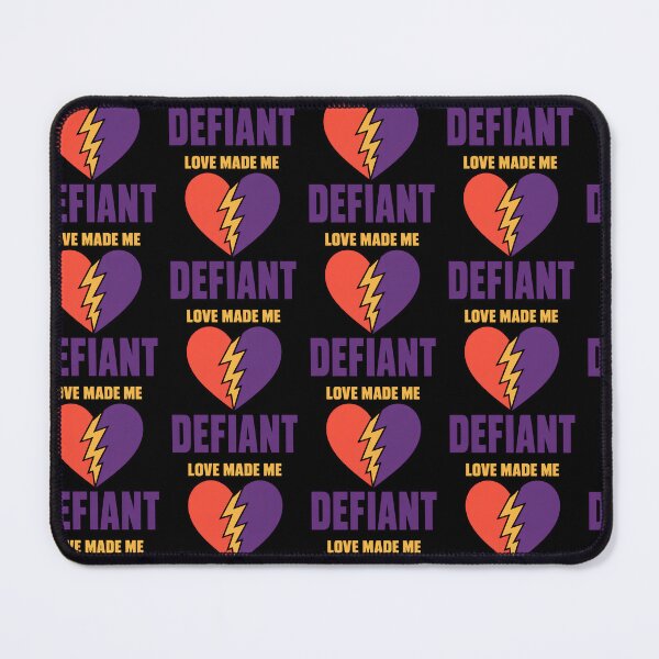 Item preview, Love Made Me Defiant Bold Rebellious Heart Quote designed and sold by TeeTimeTreasure.