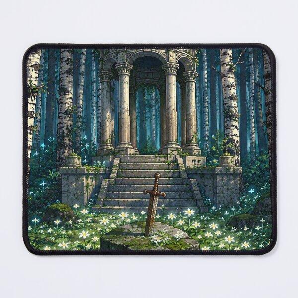 Item preview, Medieval Fantasy Pixel Art: Silver Knight Shrine designed and sold by bapupa.