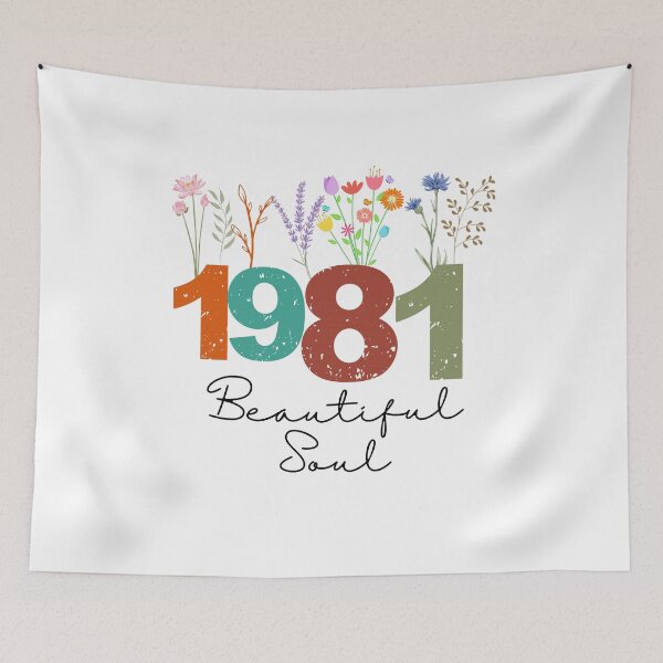 Item preview, 1981 Floral Beautiful Soul Birthday Design designed and sold by FlareCraftStudio.