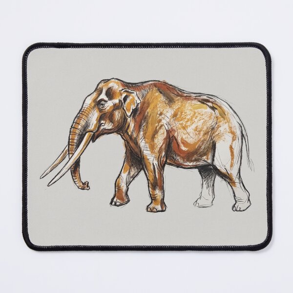 Item preview, Anancus - Pliocene Megafauna Prehistoric Mastodon Art Print designed and sold by FreiherrPK.
