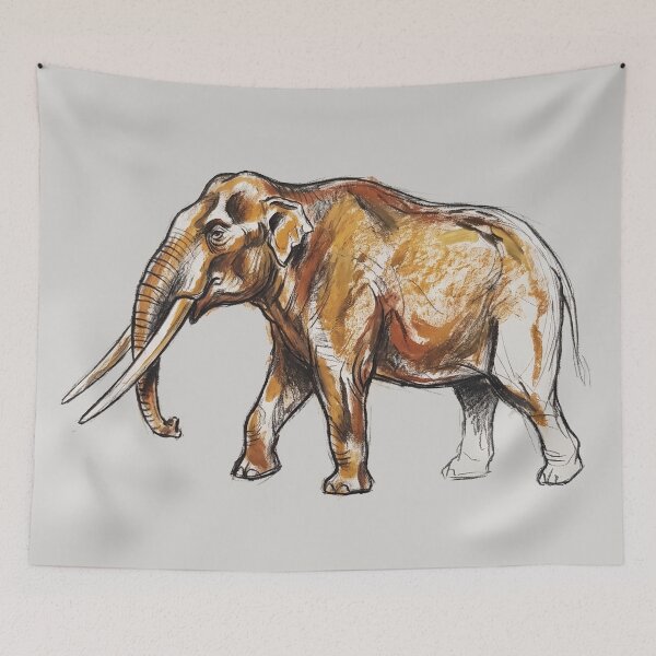 Item preview, Anancus - Pliocene Megafauna Prehistoric Mastodon Art Print designed and sold by FreiherrPK.