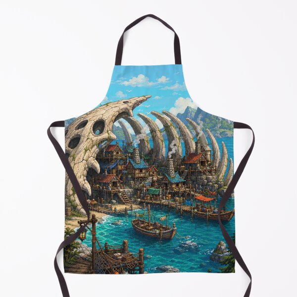 Item preview, Medieval Fantasy Pixel Art: Whalebone Harbor designed and sold by bapupa.