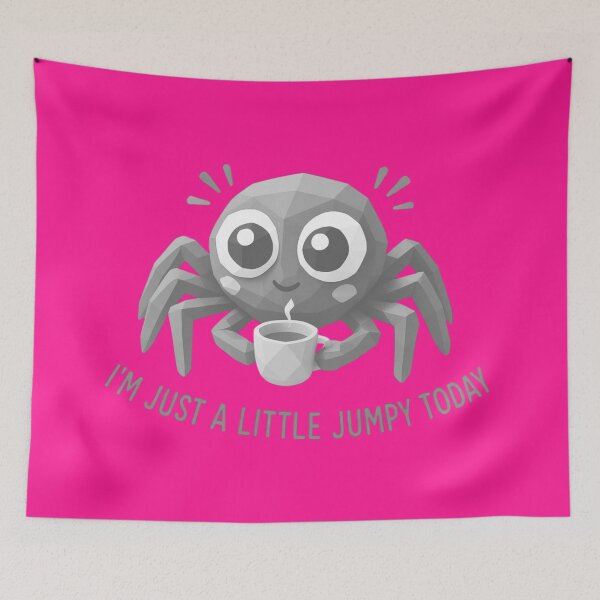 Item preview, Retro Jumpy Spider Coffee designed and sold by MarCinu Art.