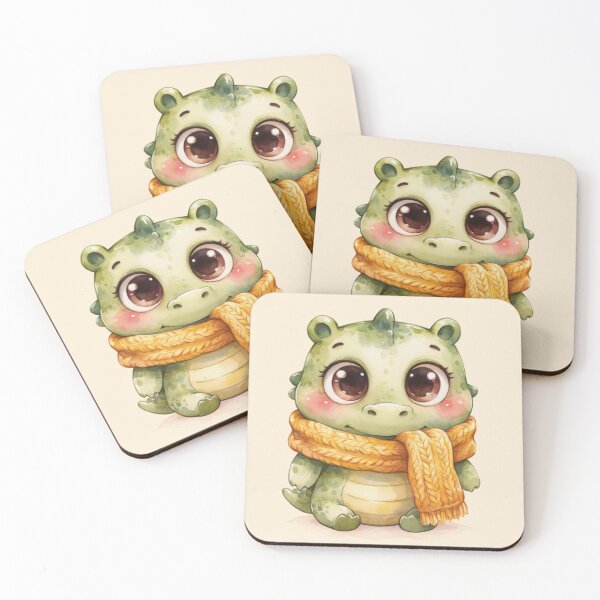 Item preview, Cute Baby Dinosaur in Yellow Scarf – Whimsical Watercolor Animal. designed and sold by SaraSumi.