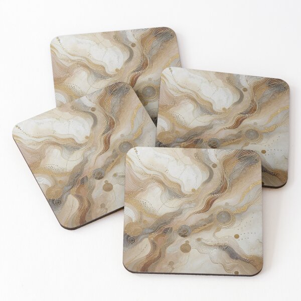 Item preview, Golden Flowing Lines and Organic Waves designed and sold by AcruxUltra.