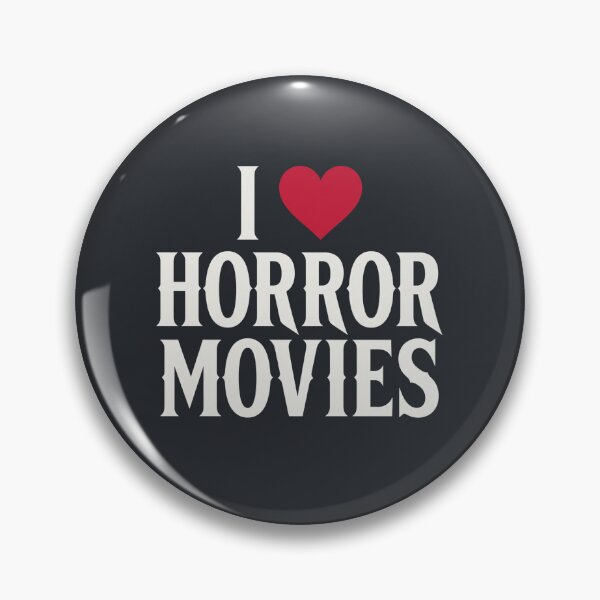 Item preview, I Love Horror Movies Heart black designed and sold by domostore.