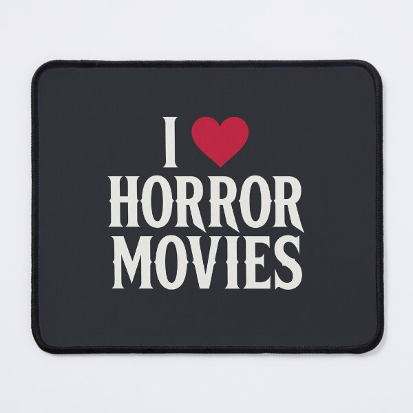 Item preview, I Love Horror Movies Heart black designed and sold by domostore.