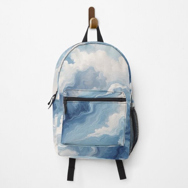 Item preview, Blue and White Cloud Waves Abstract designed and sold by AcruxUltra.