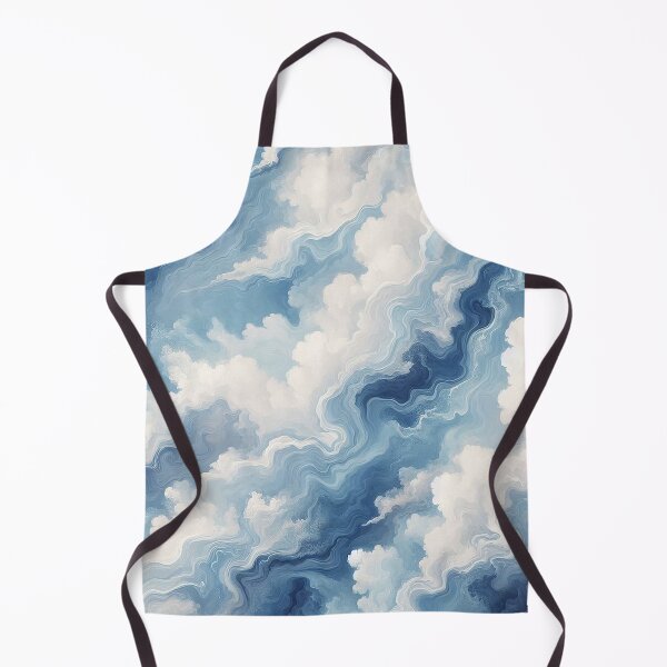 Item preview, Blue and White Cloud Waves Abstract designed and sold by AcruxUltra.