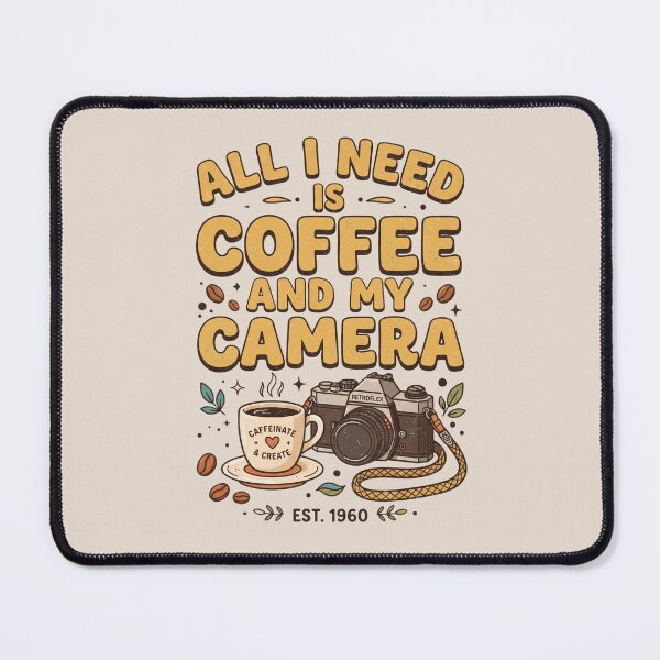Item preview, All I Need Is Coffee And My Camera Vintage Photography designed and sold by dudelinart.