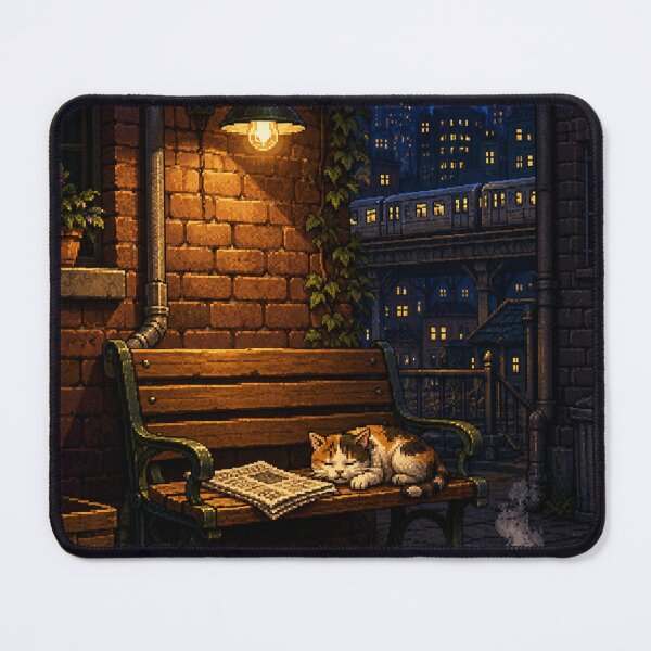 Item preview, Night City Lofi Pixel Art: Amber Alley Nook designed and sold by bapupa.
