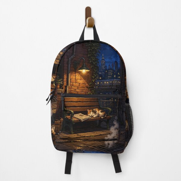 Item preview, Night City Lofi Pixel Art: Amber Alley Nook designed and sold by bapupa.