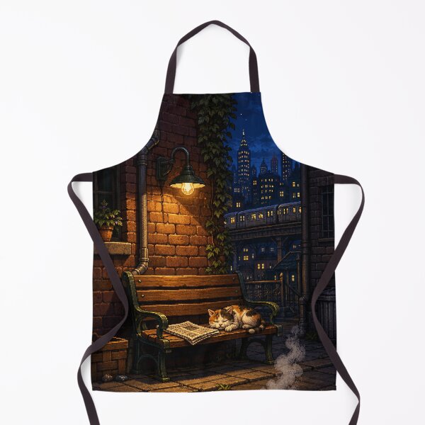 Item preview, Night City Lofi Pixel Art: Amber Alley Nook designed and sold by bapupa.