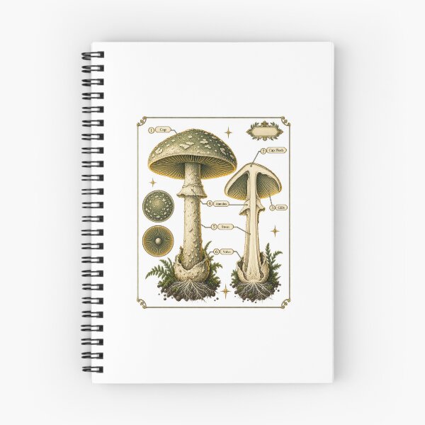 Item preview, Mushroom Anatomy | Vintage Mycology Specimen Chart Art | Mycologist Gift designed and sold by Brackenlume Studio.