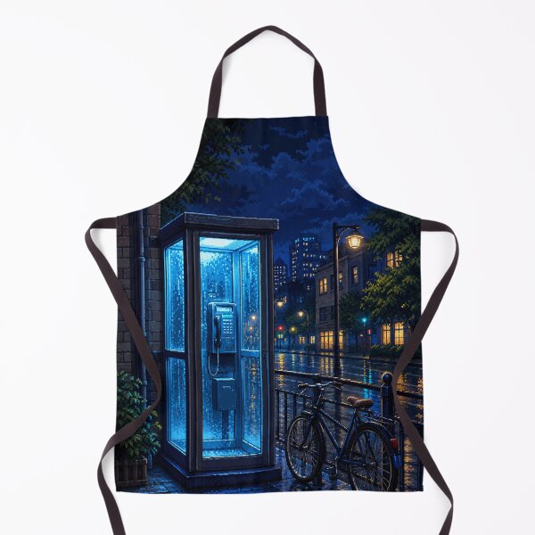 Item preview, Night City Lofi Pixel Art: Blue Neon Rain designed and sold by bapupa.