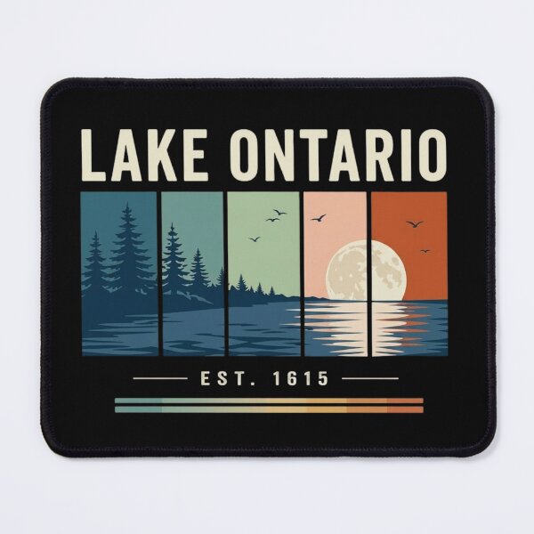 Item preview, Lake Ontario EST 1615 Retro Sunset Vintage Great Lakes Nature designed and sold by haitrieuic96.