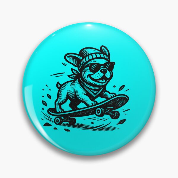 Item preview, Retro Skateboard Bulldog designed and sold by MarCinu Art.