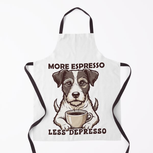 Item preview, More Espresso Less Depresso Funny Dog Coffee Lover designed and sold by TEEDESIGMSTUDIO.