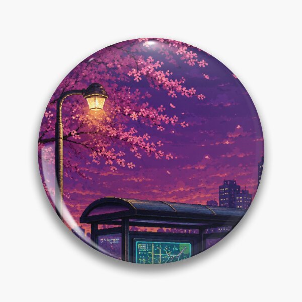 Item preview, Night City Lofi Pixel Art: Midnight Transit Stop designed and sold by bapupa.
