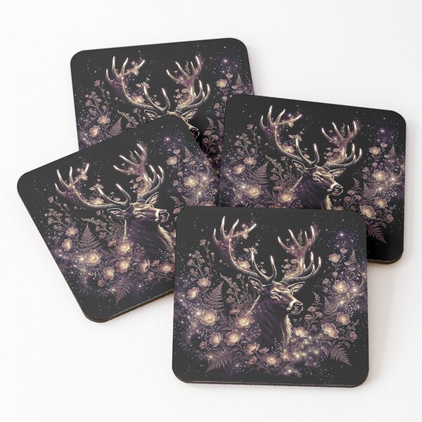 Item preview, Mystic Stag | Dark Cottagecore Forest Art designed and sold by Briarmoire.