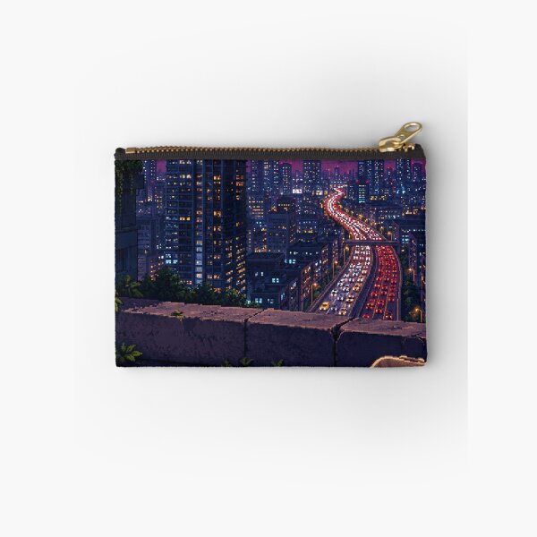 Item preview, Night City Lofi Pixel Art: Rooftop Edge Peace designed and sold by bapupa.