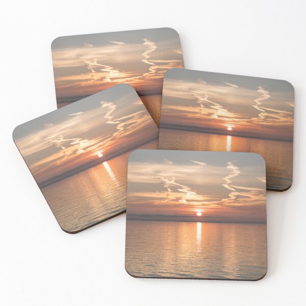Item preview, Tranquil Sunset Over Glossy Calm Ocean designed and sold by Georgia Mizuleva.