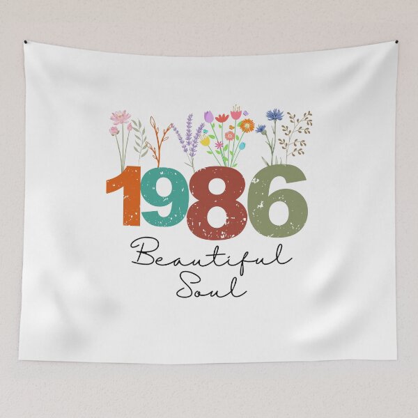 Item preview, 1986 Floral Beautiful Soul Birthday Design designed and sold by FlareCraftStudio.