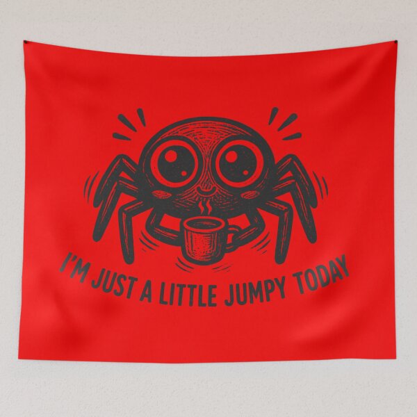 Item preview, Grayscale Jumpy Spider Coffee designed and sold by MarCinu Art.
