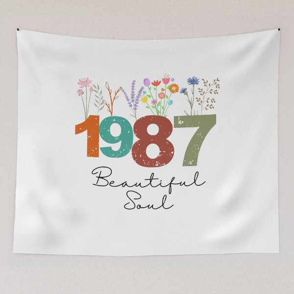Item preview, 1987 Floral Beautiful Soul Birthday Design designed and sold by FlareCraftStudio.
