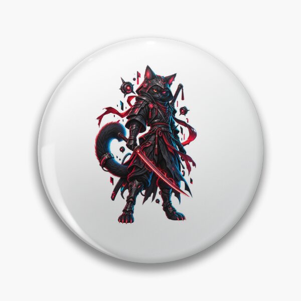 Item preview, Cyber Samurai Cat - Futuristic Warrior Cat designed and sold by Neerart.