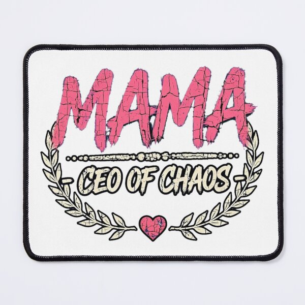 Item preview, Mama CEO of Chaos Grunge Pink Typography designed and sold by puzzell.