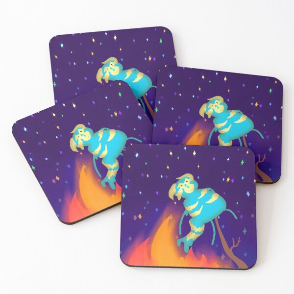 Item preview, Whimsical Blue Creature Among Stars designed and sold by Catsi-Nook-Art.