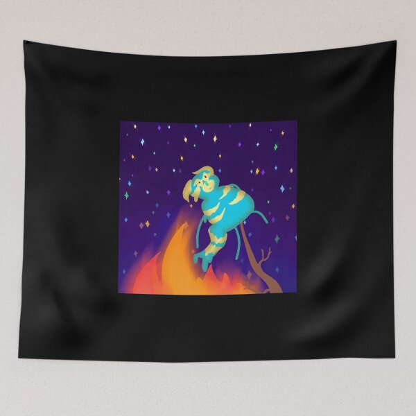 Item preview, Whimsical Blue Creature Among Stars designed and sold by Catsi-Nook-Art.