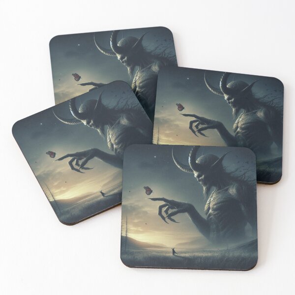Item preview, Horned Giant and Butterfly in a Dark Encounter designed and sold by AcruxUltra.