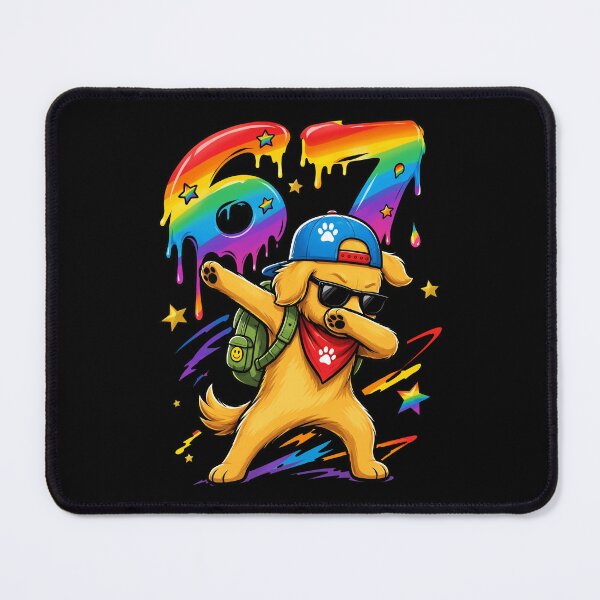 Item preview, Cool Dabbing Dog Number 67 Melting Rainbow designed and sold by Vermanartist.