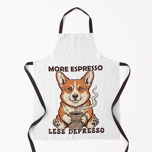 Item preview, More Espresso Less Depresso Funny Corgi Coffee Lover designed and sold by TEEDESIGMSTUDIO.
