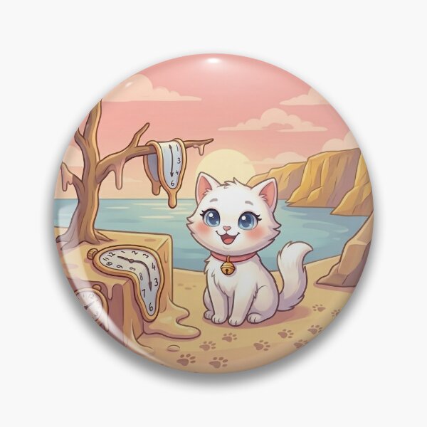 Artikelvorschau, Smilla in Dalí’s Melting Clocks – Surreal Cat Art entworfen und verkauft von 1smillaundfiete.