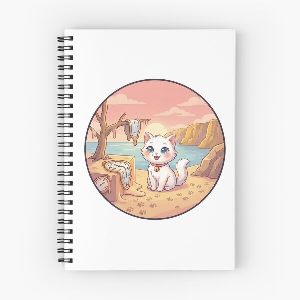 Item preview, Smilla in Dalí’s Melting Clocks – Surreal Cat Art designed and sold by 1smillaundfiete.