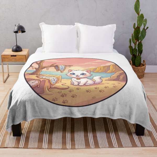 Item preview, Smilla in Dalí’s Melting Clocks – Surreal Cat Art designed and sold by 1smillaundfiete.