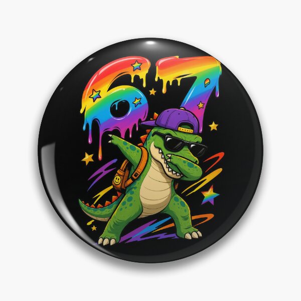 Item preview, Dabbing Dinosaur 67 Retro Rainbow Slime Cool Gamer T-Rex designed and sold by Vermanartist.