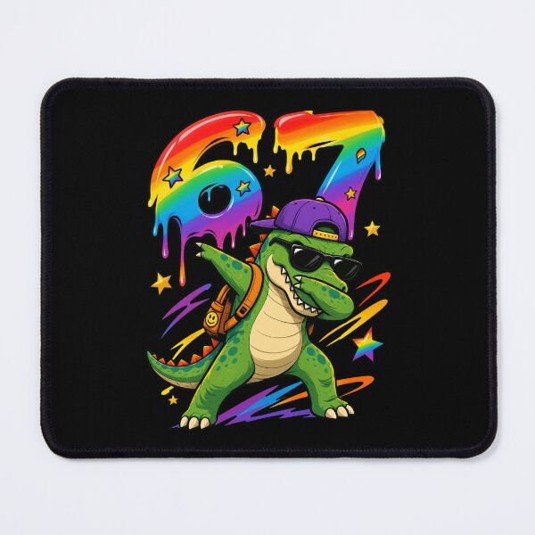 Item preview, Dabbing Dinosaur 67 Retro Rainbow Slime Cool Gamer T-Rex designed and sold by Vermanartist.