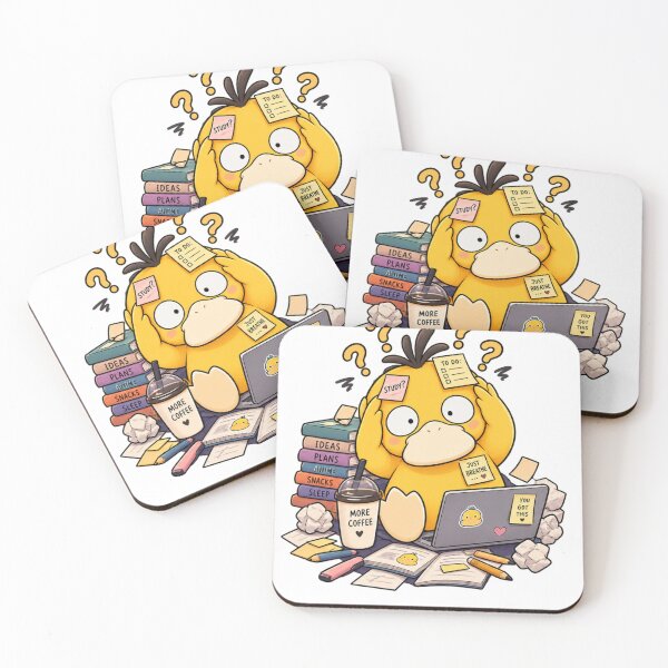 Item preview, Overwhelmed Duck – Too Many Thoughts Cute Study Duck designed and sold by Ramadane_design1.