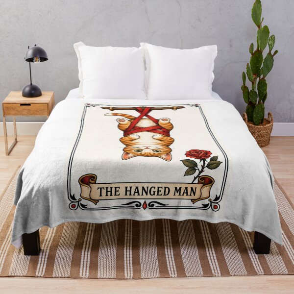 Item preview, The Hanged Man Tarot Cat Ginger Tabby designed and sold by Old's Cool Cat Studio.