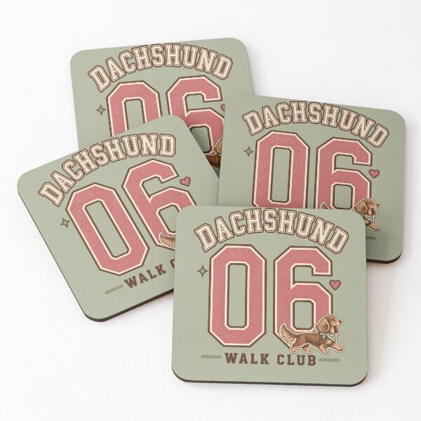 Item preview, Dachshund 06 Walk Club Retro Varsity Dog Design designed and sold by Doodle Souq.