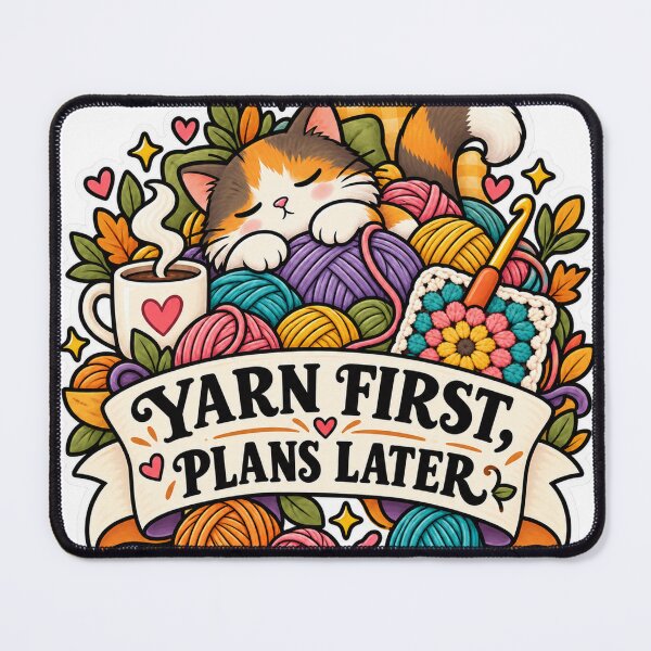 Item preview, Yarn First Plans Later Crochet Humor designed and sold by supertae.