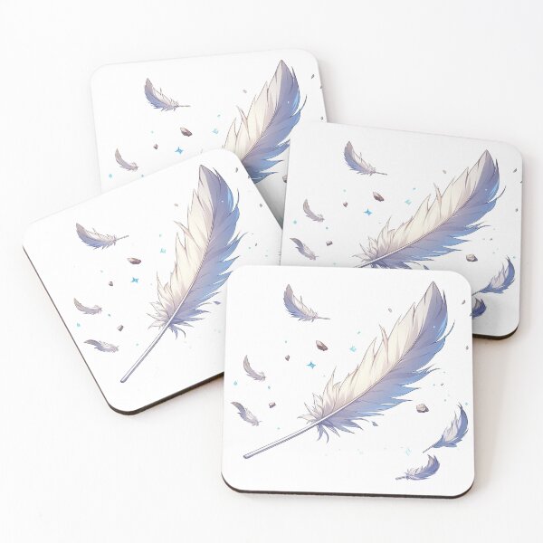 Item preview, White Feather Drifting with Blue Starlight designed and sold by AcruxUltra.