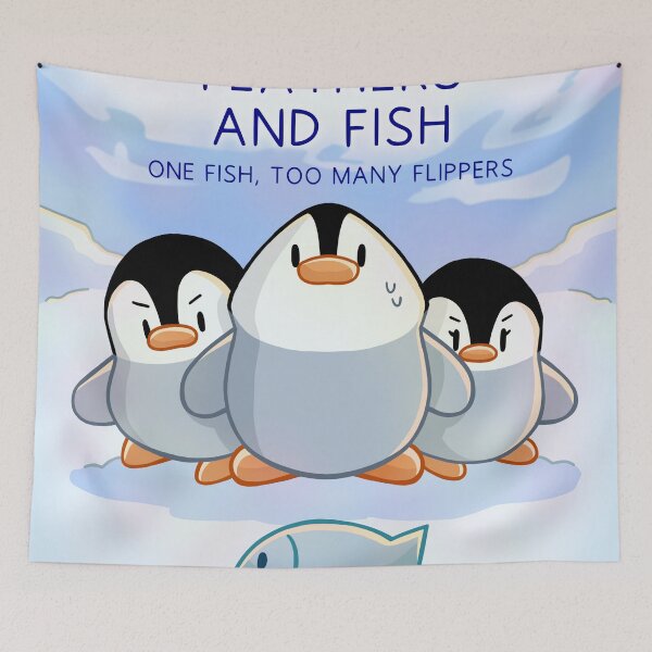 Item preview, Flippers, Feathers, and Fish Comic Cover designed and sold by franzieart.