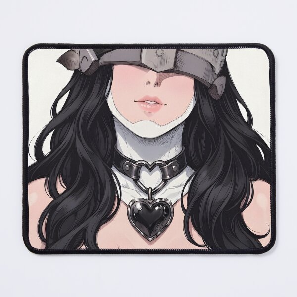 Item preview, Dark girl with knight's helmet and heart designed and sold by OH-MY-GOTH.